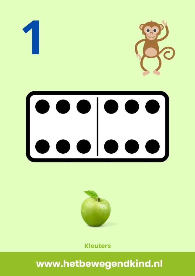 Multifunctionele rekenkaarten voor bewegend leren - Kleuters