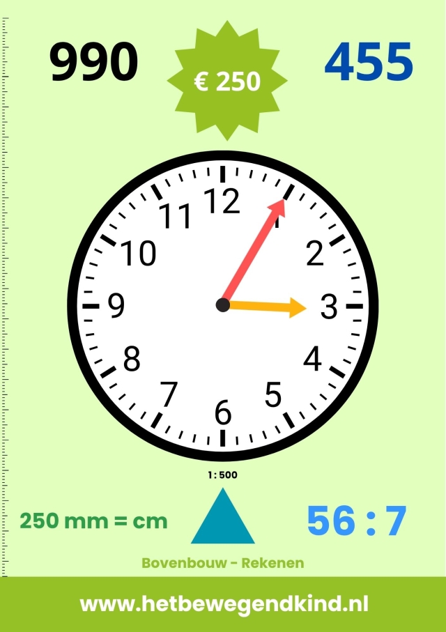 Multifunctionele rekenkaarten voor bewegend leren - Bovenbouw (Gr 7-8)